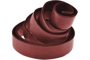 esnado Lederband, Lederriemen Flach. 1 Meter. Breite/Farbe: wählbar (Breite: 25 mm, Weinrot) | ECHTES Leder | pflanzlich gegerbt | Schmuck, Armbänder, Basteln, Dekorieren, DIY, Mittelalter