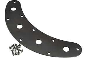 Musiclily Pro Stalowa 4 Otworów Basu Płytka Elektroniki do Gitary Basowej typu Music Man, Czarny
