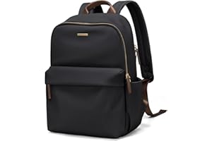 GOLF QUALITY Zaino Porta PC 14 Pollici, Nero, Unisex per Scuola, Università, Lavoro, Viaggio e Campeggio