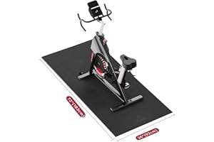 ‎HAPBEAR HAPBEAR Bodenschutzmatte Für Sportgeräte Fitnessgeräte - Hohe Dichte PVC, 152 x 76 cm / 183 x 92 cm / 213 x 92 cm x 6 mm Dicke, Bodenmatte Unter Laufband, Ellipsentrainer, Peloton Fahrradmatte