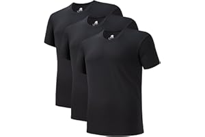 DAVID ARCHY Podkoszulek męski, 2/3/5 par, oddychająca koszulka męska, slim fit, miękka koszulka z krótkim rękawem, koszulka basic, męska