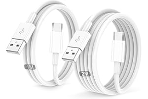 BSTOEM Cavo USB Type-C,Per Originale Cavetto USB C Cellulare Ricarica Rapida 2Pezzi 1M+2M,Per iPhone 17/Air/Pro/Pro Max/16/15/Pro/Plus/Pro Max,Per Samsung Galaxy S24/S23+/Ultra/S22/A53/A54/iPad Pro/Air/cavi