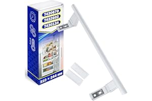 MONTERAL Tirador Frigorifico Universal con 2 Tapones Orificios para Montaje 244 mm Tamaño 310 x 113 mm con Código Original 7432602 7425670 742567000 para Liebherr - Garantía de 10 Años