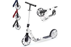 Fun Pro Three Scooter para Niños, Patinete Niño Entre 6 y 14 años, Plegable y con Altura Ajustable, Scooters con 2 Ruedas Hechas de PU, Patinetes Estables y Ligeros, Juguetes y Regalos para Niños