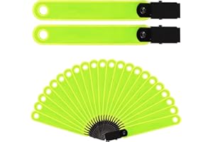 XIHIRCD 24pcs Marqueurs de Sentier Réfléchissants, Marqueurs de Sentier avec Clips Jour et Nuit Marqueurs de Sentier Réflecteurs de Chasse pour la Randonnée Le Camping (Jaune Fluorescent)