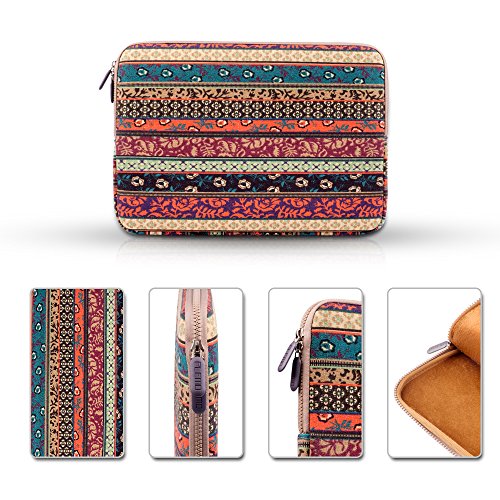 Plemo Schutzhülle, Hülle Sleeve Tasche aus Canvas für das neue IPad, iPad Air / 4 / 3 / 2, Bohème Stil - 3