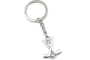 ‎ONWOMANIA Onwomania - "-Hockey Schläger Ball Schlüsselanhänger - Metall Glücksbringer ideal als Geschenk z.B. für den besten Freund, die beste Freundin, Mama - Für Männer, Frauen & Kinder