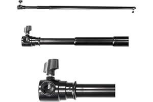 HWAMART 3.9-9.8ft Studio Telescopic Background Backdrop Crossbar Crosspole Muslin 1.2-3M Heavy Duty Aluminium Background Support System