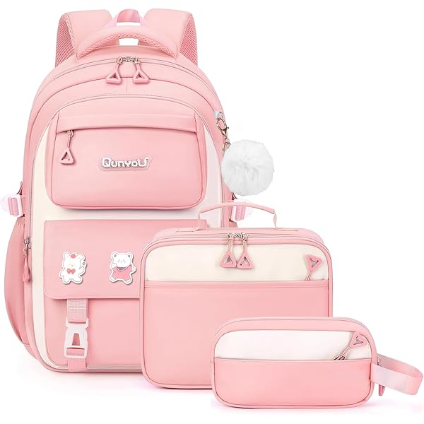 Amythe Schooltas voor meisjes, 2-delig, schoolrugzak voor meisjes