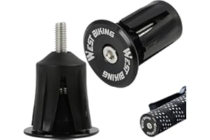 Wvxilyr 2 Piezas Tapones de Extremo de Barra de Bicicleta, Tapones Manillar Bicicleta, Tapones Manillar MTB, para Bicicleta de Carretera, Plegables y Fixie, Duraderos y Ligeros (Negro)