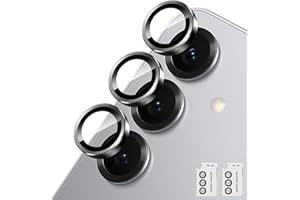 Locofun Caméra Arrière Protecteur pour Samsung Galaxy S25 5G, Dureté 9H Protection Objectif Caméra, Anti Rayures Ultra Résistant Film Verre Trempé-Noir