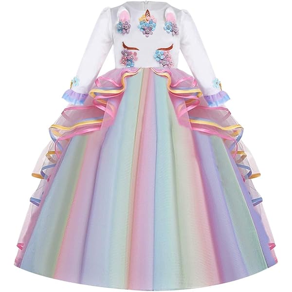 BJH Déguisement Licorne Pour Fille - Serre-Tête Et Ailes - Accessoire Carnaval, Halloween, Fête