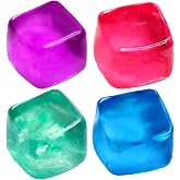 Ice Cube Yavaş Y&uuml;kselen Fidget, Stres Giderici K&uuml;p Seti, Odaklanma ve Anksiyete Y&ouml;netimi i&ccedil;in, 4 Paket &Ccedil;ok Renkli Fidget K&uuml;p&uuml;