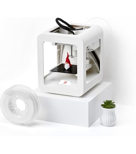 FDM Mini 3D Printer for Beginners, Portable DIY 3D Printer 4x4x4in Fast Assembly, High Printing Accuracy Uniform Heating Printing Volume for Kids Gifts (EU Plug