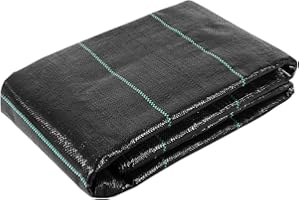 Dripex Telo Pacciamatura 2mx5m, 90g/m² Tessuto Anti Erbacce da Giardino, permeabile all’Acqua, Stabilizzazione UV, Telo Anti Erbacce per Erbacce da Giardino, Orto