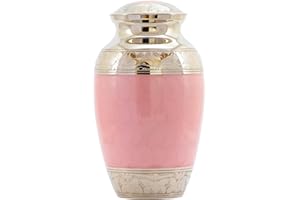 Royal Rapture Urns For Ashes Cremation Funeral Memorial Handcrafted Adult Love Urns decorative Brass (Silver Blue, 10" Large) RJM10-02