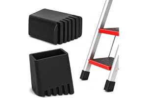 2 gummifötter för stegar, 30 × 20 mm halkskyddade stegfötter | Halkskyddade stegfötter som skyddar golvet mot repor, avsedda för teleskopstegar och fiskbensstegar