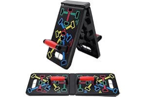 GLKEBY Planche à Faire des Push-ups Multifonction 15 en 1 - Équipement de Fitness Portable pour Maison, Bureau et Voyage, Poignées Réglables pour un Entraînement Corps Entier