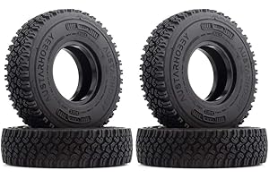 INJORA RC Pneus 4pcs 1,55 Pneus RC Crawler Pneus Set pour 1:10 RC Crawler MST JIMNY Axial AX90069 D90 TF2 Tamiya CC01 LC70