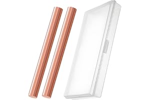 RRRST 2PCS Rein Kupferstäbe 5mm x 100mm, Länge 100mm, Durchmesser 10mm, Kupferreinheit 99.9%, Rundstab aus reinem Kupfer für Handwerk DIY Schmuck Modell
