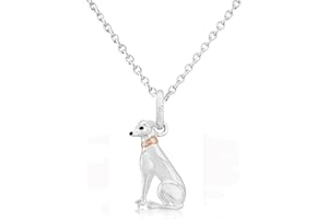Gemma J Sterling silver Greyhound/Whippet pendant necklace