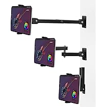 Support Mural Tablette Réglable 360° - Compatible IPad, Kindle, Galaxy (4,7 à 13 Pouces), Pour Cuisine, Bureau