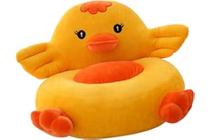 Fenteer Kinder Tiere Sitzsack Sitzsack Sitzkissen Sitzsäcke Bezug, Ente (Gelb)