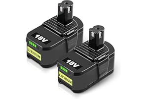 TERARRELL 2Pack P108 8.0AH 18V Replacement for Ryobi 18V Batteries Compatible with Ryobi Battery RB18L50 RB18L40 RB18L25 RB18L15 RB18L13 P102 P103 P104 P105 P106 P107 Cordless Power Tool with Indicator Light