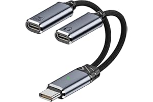 IVIVTOR USB-C Kopfhörer Ladesplitter – 2 in 1 100W Schnelllade und Audio Y Adapter für Telefone mit iPhone 17/16/15/Pro/Max/Plus, iPad, Samsung S24/S23 Ultra und alle Typ-C Geräte, Schwarz