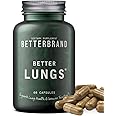 Betterbrand BetterLungs Daily Respiratory Health Supplement | with Mullein Leaf, Elderberry, Vitamin D, Ginseng and Reishi Mushroom | Lung Health, Allergy, Sinus, and Mucus Relief (60 Capsules)