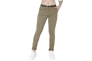 JOPHY & CO. Pantalón elástico para Mujer Chino con cinturón (cód. 3008)