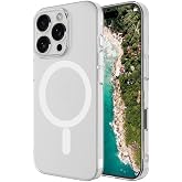 Zore Apple ile uyumlu iPhone 16 Pro Max Kılıf Zore M-safe Şarj &Ouml;zellikli Şeffaf Tek Kamera &Ccedil;er&ccedil;eveli Porto Kapak Şeffaf