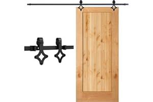 Lospitch 200 cm Herraje para Puerta, rieles para puerta corredera, juego de sistema de puerta corredera, adecuado para un ancho de puerta de 100 cm (diamante)