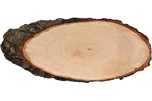 Bütic GmbH Esche Planche de Vachette Ovale en frêne - Disque en Bois poncé, Bois, ca. 31cm Lang