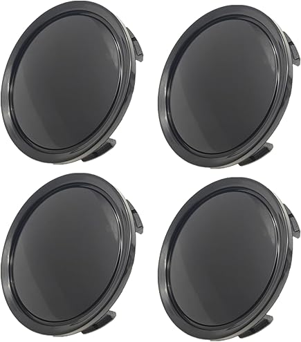 4 Coprimozzi Argento 56mm Universali Per Auto - Accessori Per Cerchi In Lega