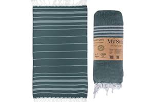 ‎MYSTILO MyStilo® XXL Saunahandtuch Hamamtuch - Großes, Weiches Badetuch 100x200cm, Schnelltrocknend - Premium Strandtuch, Beach Towel, Handtuch für Männer, Frauen, Yoga und Fitness (Petrolblau)