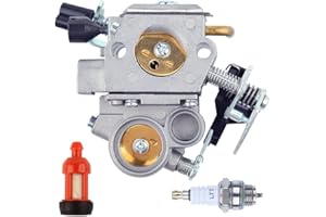 ADEFOL Kit de Carburateur, Carburateur avec Bougie d'allumage, Filtre à Carburant for Stihl MS311, MS391, 1140 120 0601, WTE-9 Pièces de Rechange Accessoire