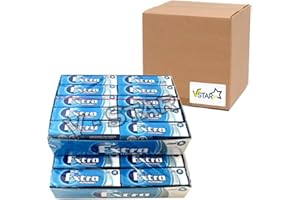 2 Full Packs of WRIGLEY'S EXTRA Chewing Gum (60 Single Packs) (Peppermint) - VSTAR