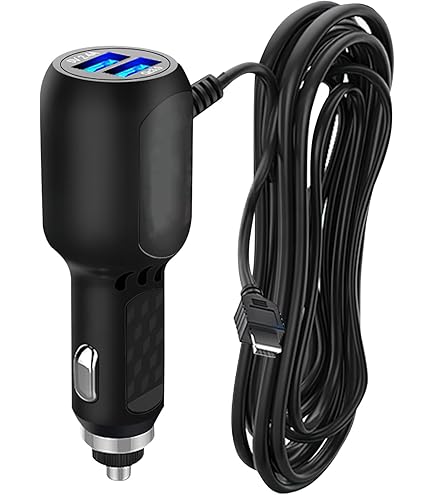 Dash Camera Car Charger, Mini USB And Micro USB Interfaces,L-Type Driving Recorders Power Cord 4m 13 12ft 12v 24v To Dc5v 3a - View #6