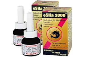 Generisch Esha Esha2000 Double Pack 2 x 20 ml pour 1600 litres Effet à large spectre contre les champignons, la pourriture des nageoires et les infections bactériennes de la peau