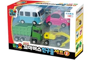 Tayo The Little Bus Tayo Friends Special 4Pcs Mini Car Set II : Korean Gemacht TV Zeichentrick-Spielzeug (Max + Poco + Heart + BongBong)