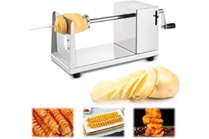 DASIAUTOEM Spiralna krajalnica spiralna do ziemniaków, ręczna krajalnica spiralna do ziemniaków, do ziemniaków, ogórków, marchwi, owoców, warzyw, chipsów tornado