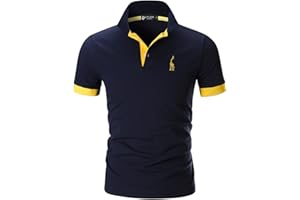 STTLZMC Mens Casual Short Sleeve Polos Tennis Golf Classic Polo Shirts