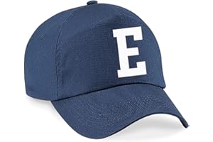 4sold Cappello da Sole Estivo per Bambini in Cotone Blu Navy A-Z per Bambini Scuola Bambini Berretti Cappello Sport Ragazzo Ragazza Baseball Regolabile