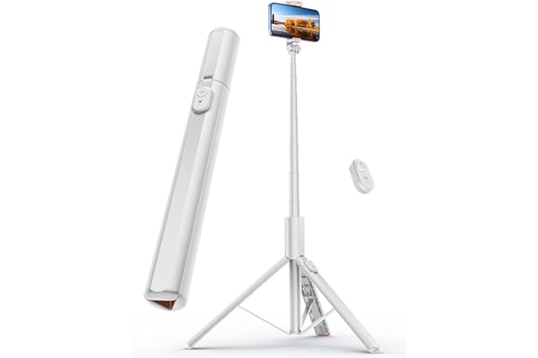 ANXRE 180cm Trípode Palo Selfie, NT79 Trípode para Movil Monopies con Control Remoto para Móvil y Cámara Compatible con iPhone/Samsung/Gopro/Cámara (Blanco)