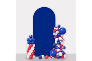 AIBIIN 60x150cm königsblaue Farbe Bogen Form Backdrop Runde Top Backdrop Bogen Rahmen Abdeckung 2-seitig Fit Backdrop Stand für Hochzeit Zeremonie Geburtstag Party Baby Dusche Bankett Dekoration