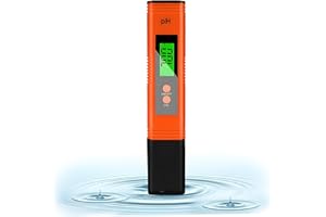 PH Messgerät, PH Wert Wasser Digitaler Tester, PH Meter mit LCD-Display & Auto-Kalibrierung, Hochpräzision (± 0.01), für Trinkwasser/Pool/Aquarium