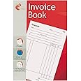 Invoice Duplicate Book - 1 to 100 Numbered Pages - Full Invoice Layout - Size 204mm X 132mm by Chiltern Wove
