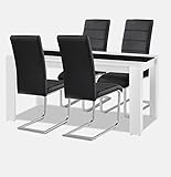 Home innovation- Moderne Wohnwand, TV-Lowboard, Esszimmer mit Kamin