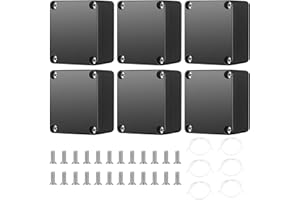 QIWUHAI 6 Pcs Waterproof Junction Box, Outdoor Cable Connectors, Electrical External Wire Cable Junction Box, Electrical Box Cable Box for Cable Connection Box, Black, 63x58x35mm